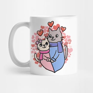 Valentines day cat love each other Mug